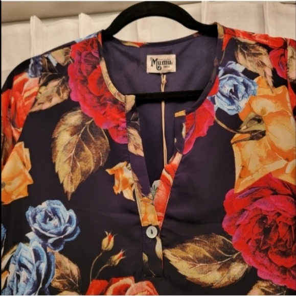 Show Me Your Mumu Long Sleeve Shirt Floral Flowy Size Small NWT - Picture 7 of 10